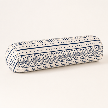 Navy & Cream Mudcloth Bolster