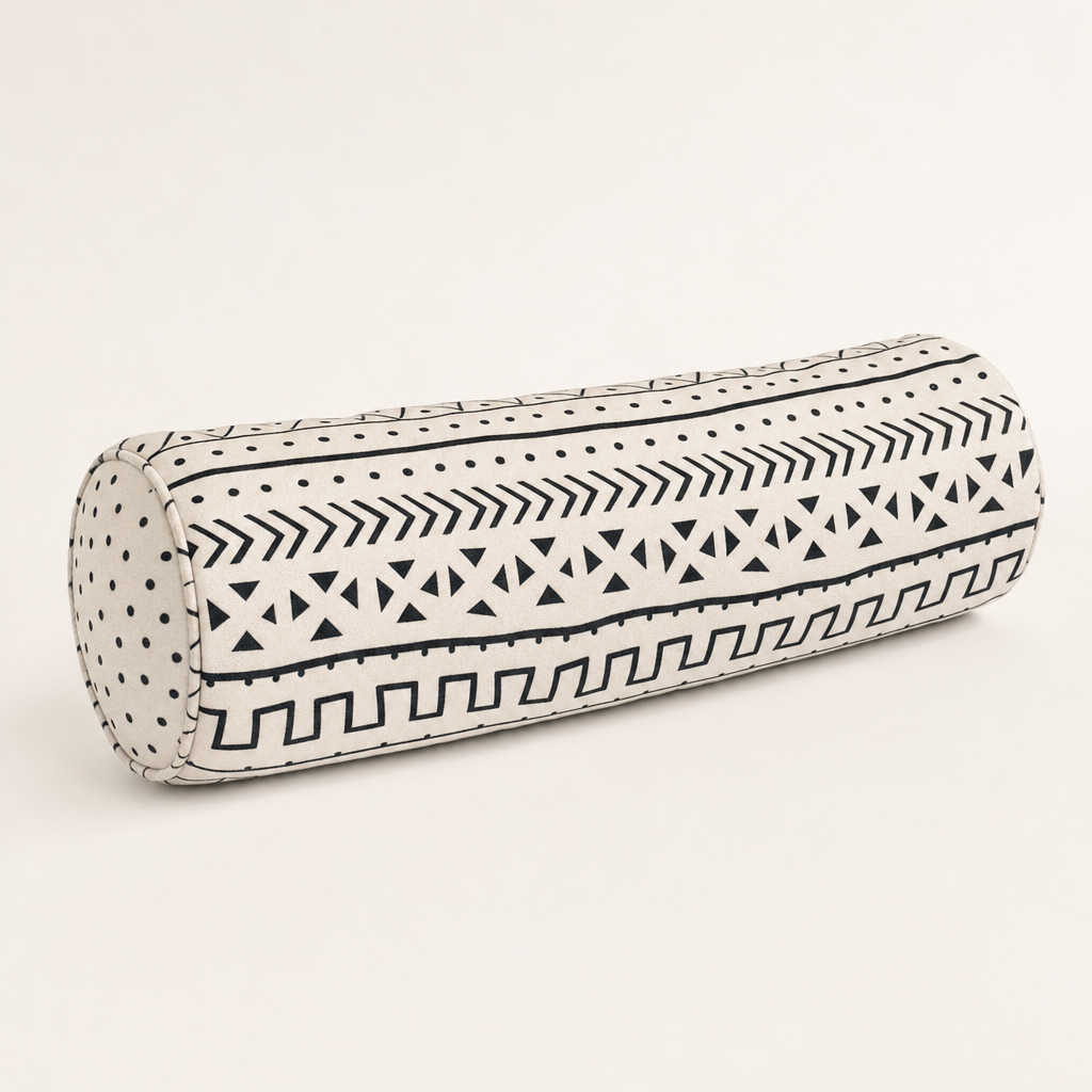 Black & White Mudcloth Bolster