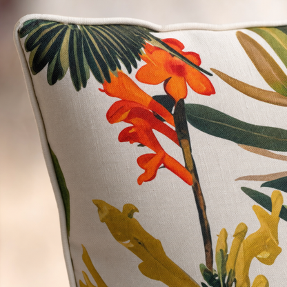 Protea & Sunbird Cushion fabric detail