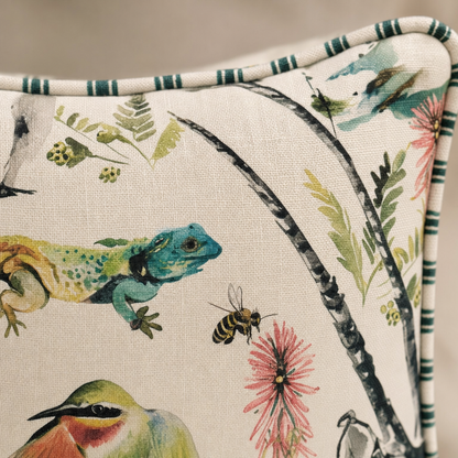 Aloe & Oryx Cushion fabric detail