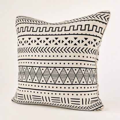 Black & White Mudcloth Cushion