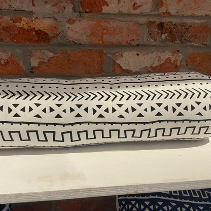 Black & White Mudcloth Bolster - product front view