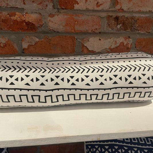 Black & White Mudcloth Bolster - product front view