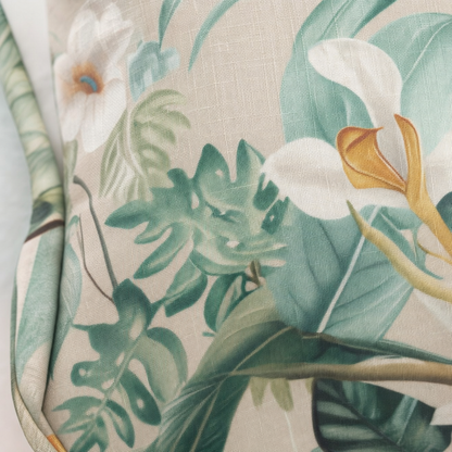 Tropical Lily Cushion fabric detail