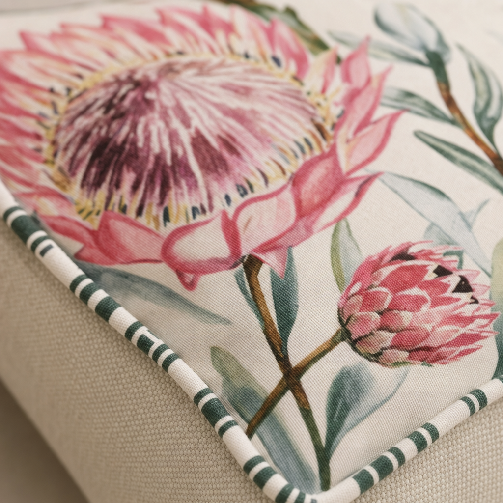 King Protea Cushion 1-detail