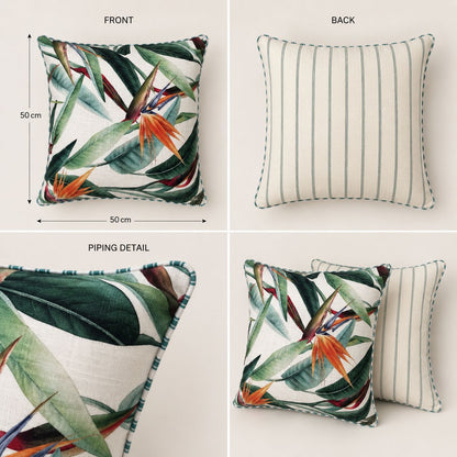 Bird of Paradise strelitzia cushion